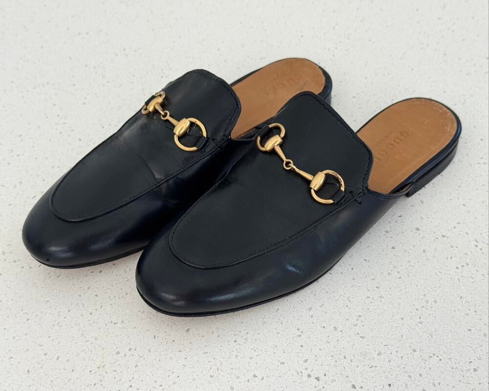 Gucci Princetown Leather Horsebit Mules 35EU/5US
